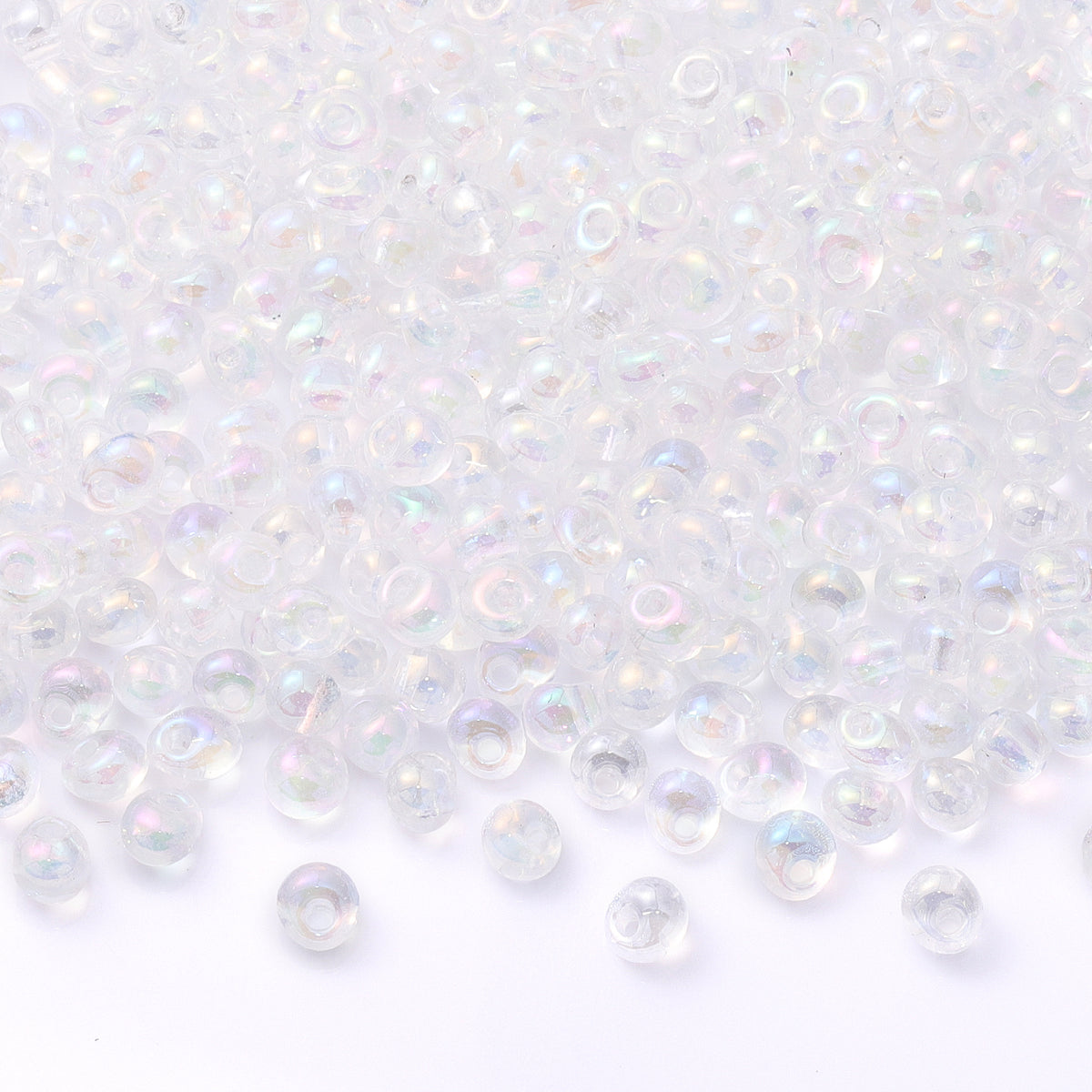 TMAB001 Transparent AB Drop Shape Glass Seed Beads