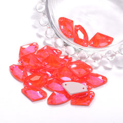 Electric Neon Hyacinth Galactic Shape High Quality Glass Sew-on Rhinestones