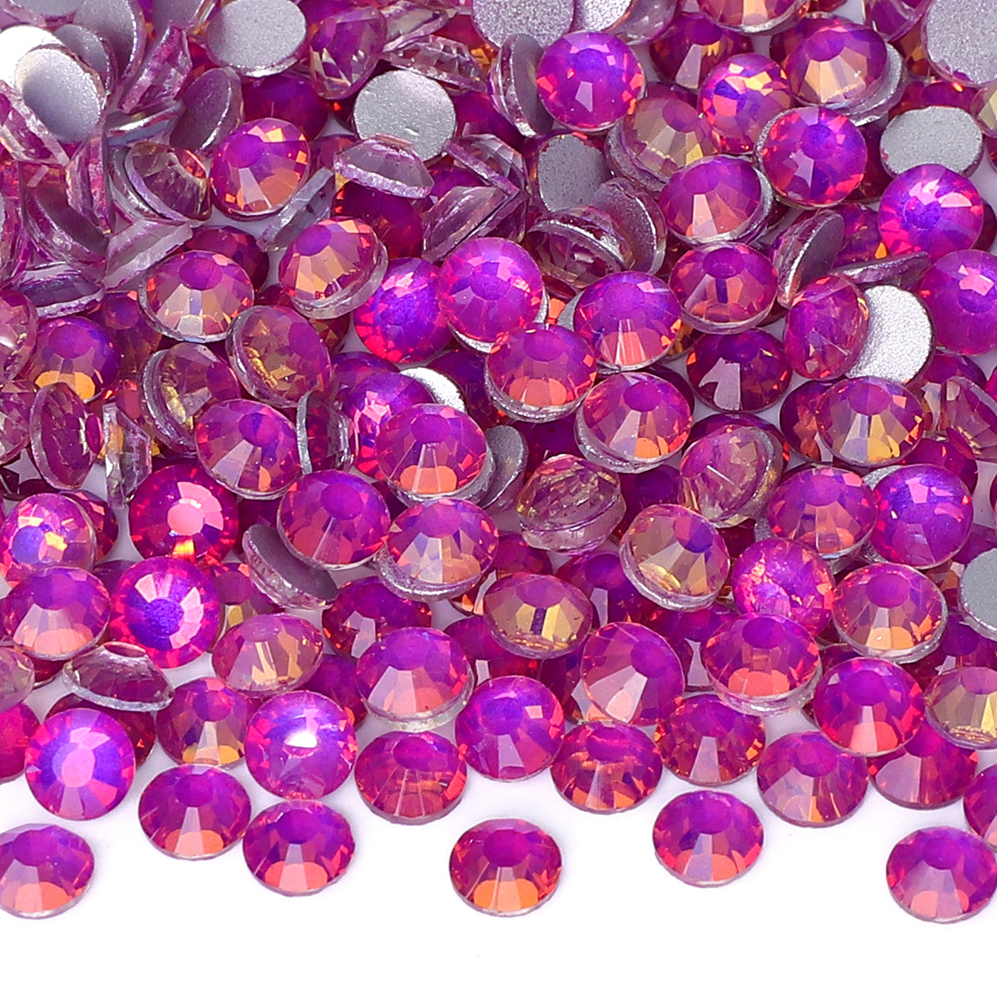 Flashing Purple Glass FlatBack Rhinestones Silver Back WholesaleRhinestone