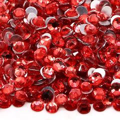 Water Lotus Red Glass FlatBack Rhinestones Silver Back WholesaleRhinestone