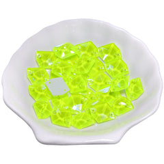 Electric Neon Jonquil Cosmic Shape High Quality Glass Sew-on Rhinestones