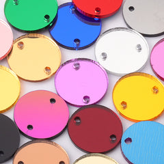 Round  Shape Multi Colors Acrylic Sew-on Mirror For Dance Costume