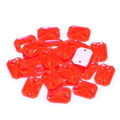 Electric Neon Hyacinth Octagon Shape High Quality Glass Sew-on Rhinestones