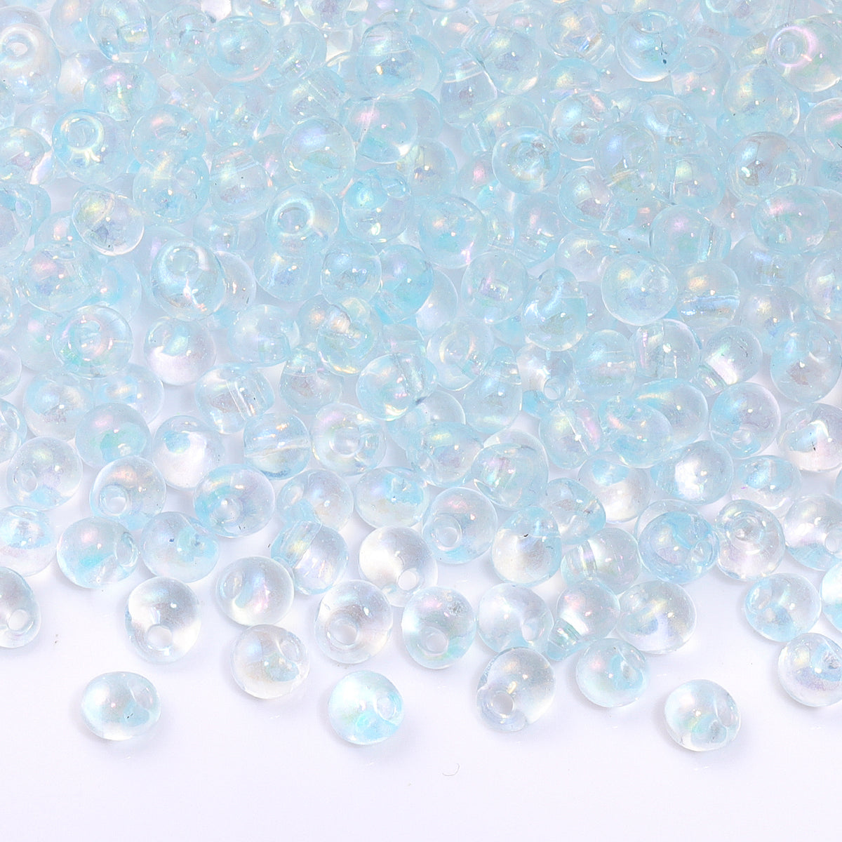 TMAB004 Transparent AB Drop Shape Glass Seed Beads