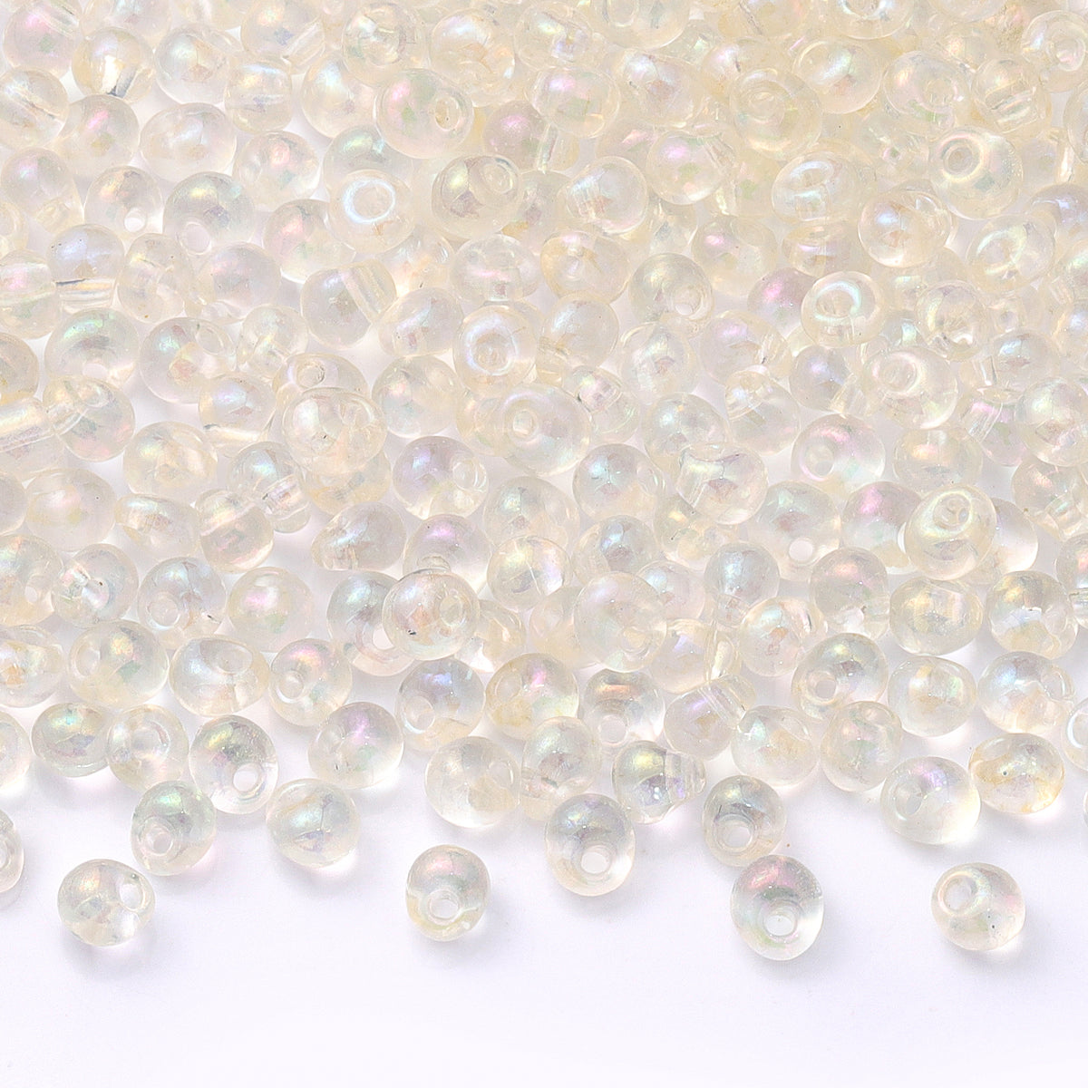 TMAB002 Transparent AB Drop Shape Glass Seed Beads