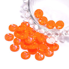 Electric Neon Orange Yellow Rivoli Shape High Quality Glass Sew-on Rhinestones