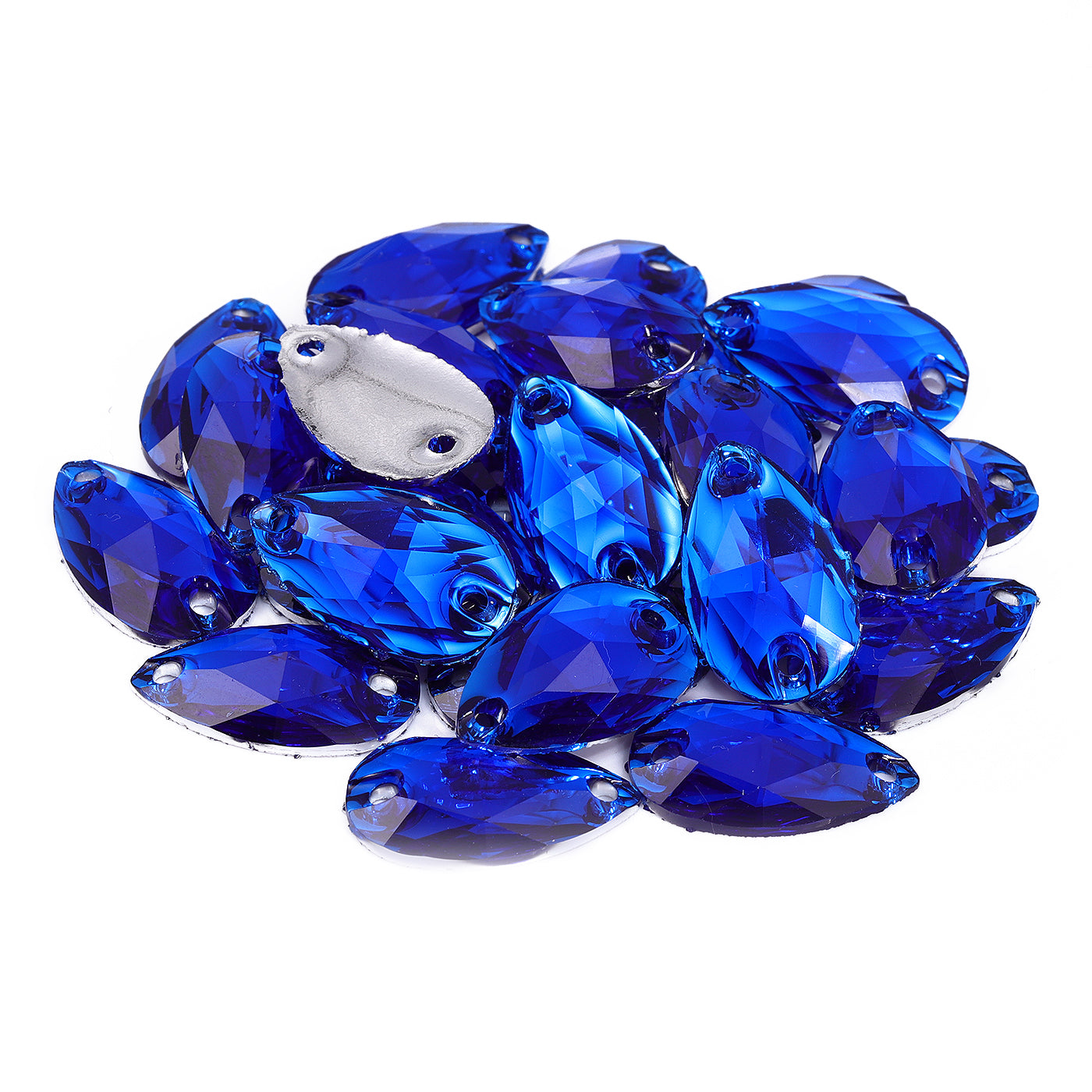 Drop Sapphire Resin Sew-on Rhinestones For Dance Costume