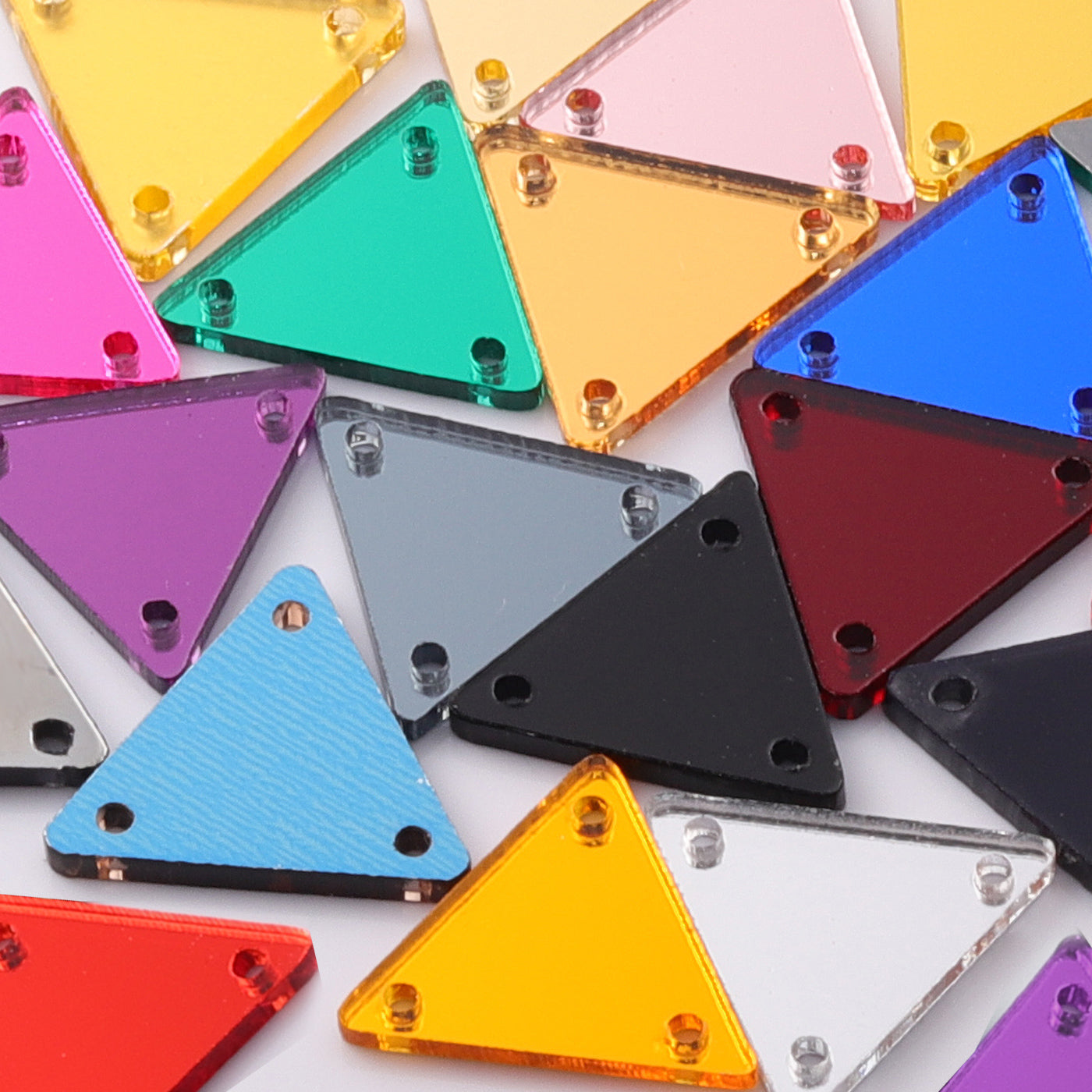 Triangle Shape Multi Colors Acrylic Sew-on Mirror For Dance Costume WholesaleRhinestone