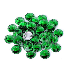 Rivoli Dark Green Resin Sew-on Rhinestones For Dance Costume