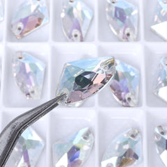 Crystal Transmission Galactic Shape High Quality Glass Sew-on Rhinestones