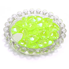 Electric Neon Jonquil Trilliant Shape High Quality Glass Sew-on Rhinestones