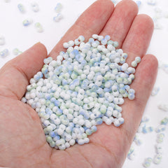 RNB003 Rainbow Effect Peanut Beads Shape Glass Seed Beads