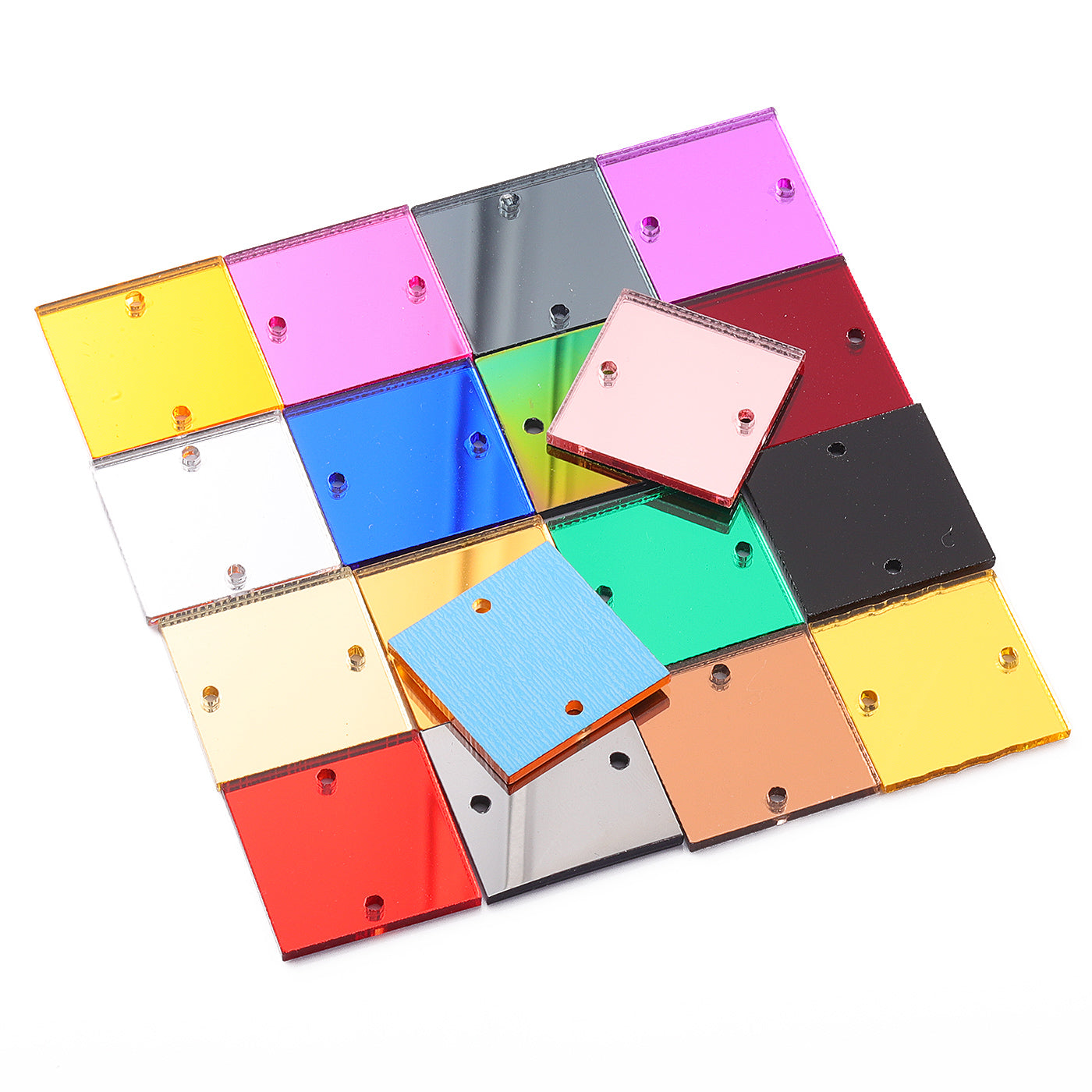 Square Shape Multi Colors Acrylic Sew-on Mirror For Dance Costume