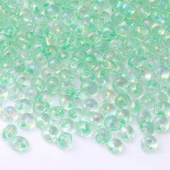 TMAB008 Transparent AB Drop Shape Glass Seed Beads