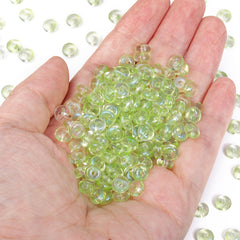 TMTG003 Transparent Candy Series Lucky Buckle Shape Glass Seed Beads