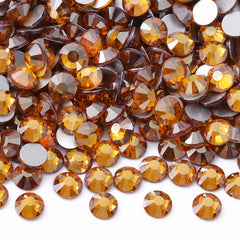 Star Topaz Glass FlatBack Rhinestones Silver Back WholesaleRhinestone