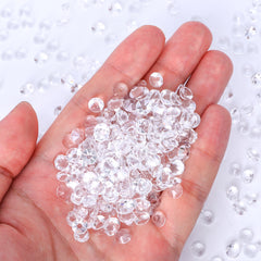 Crystal Unfoiled Glass Flat Back Glue-On Rhinestones 16 Cut Facets