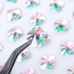 Crystal Phantom Rivoli Square Shape High Quality Glass Sew-on Rhinestones