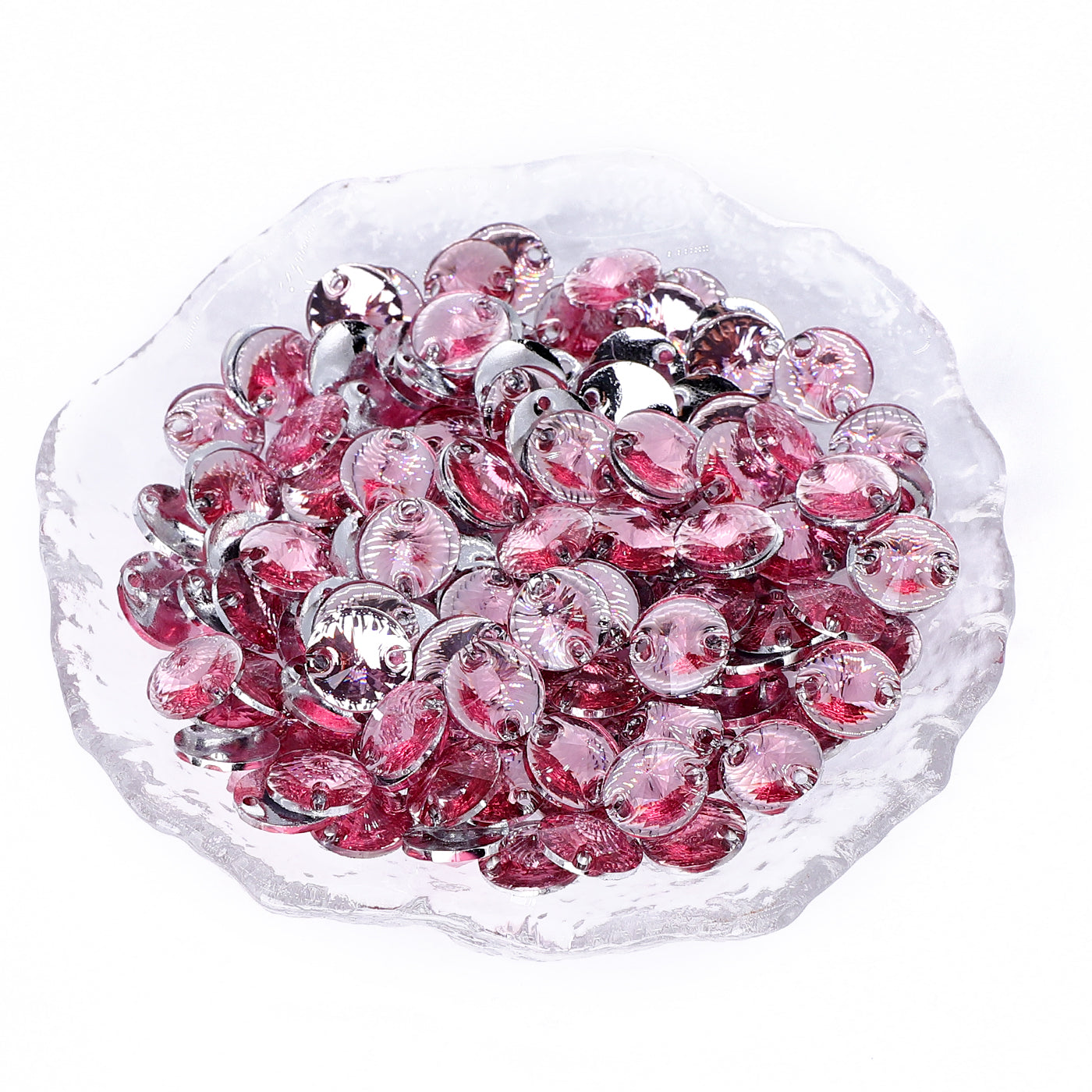 Rivoli Pink Resin Sew-on Rhinestones For Dance Costume