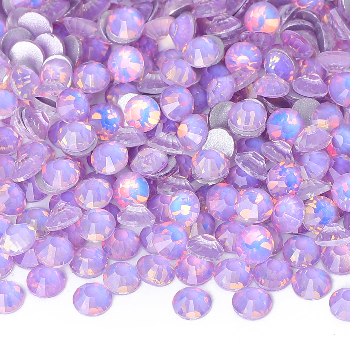 Flashing Light Violet Glass FlatBack Rhinestones Silver Back WholesaleRhinestone