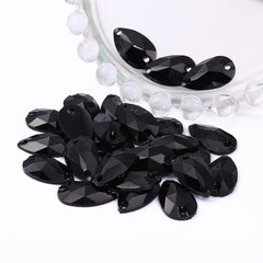 Drop Black Resin Sew-on Rhinestones For Dance Costume