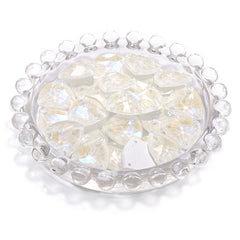 Electric Neon White Trilliant Shape High Quality Glass Sew-on Rhinestones