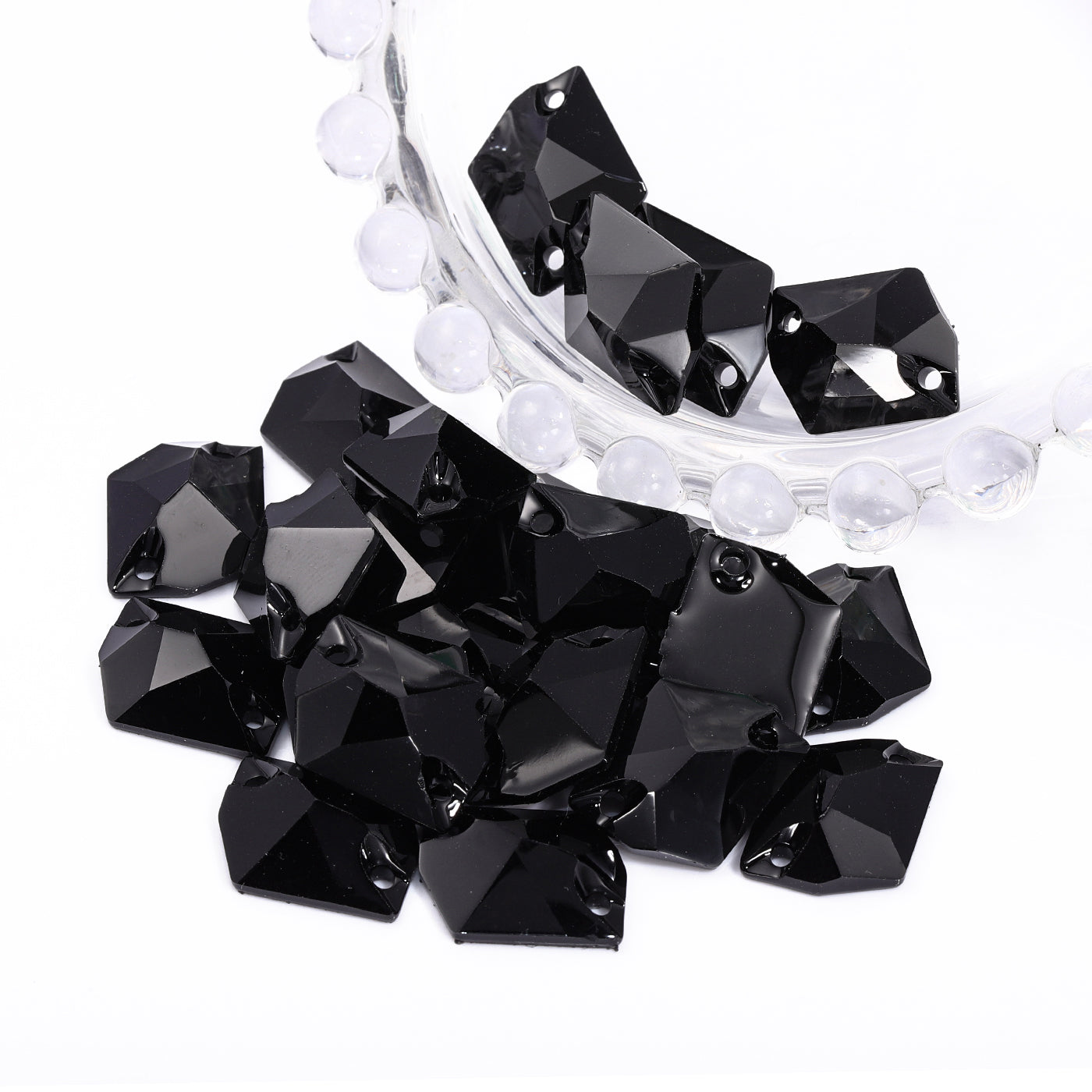 Cosmic Black Resin Sew-on Rhinestones For Dance Costume