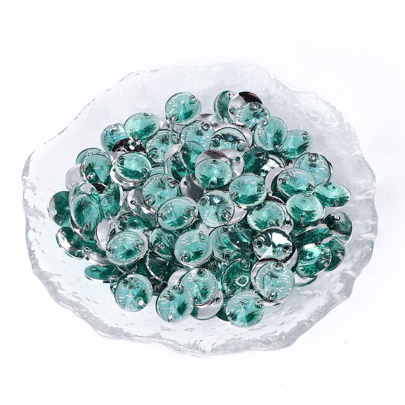 Rivoli Aquamarine Resin Sew-on Rhinestones For Dance Costume