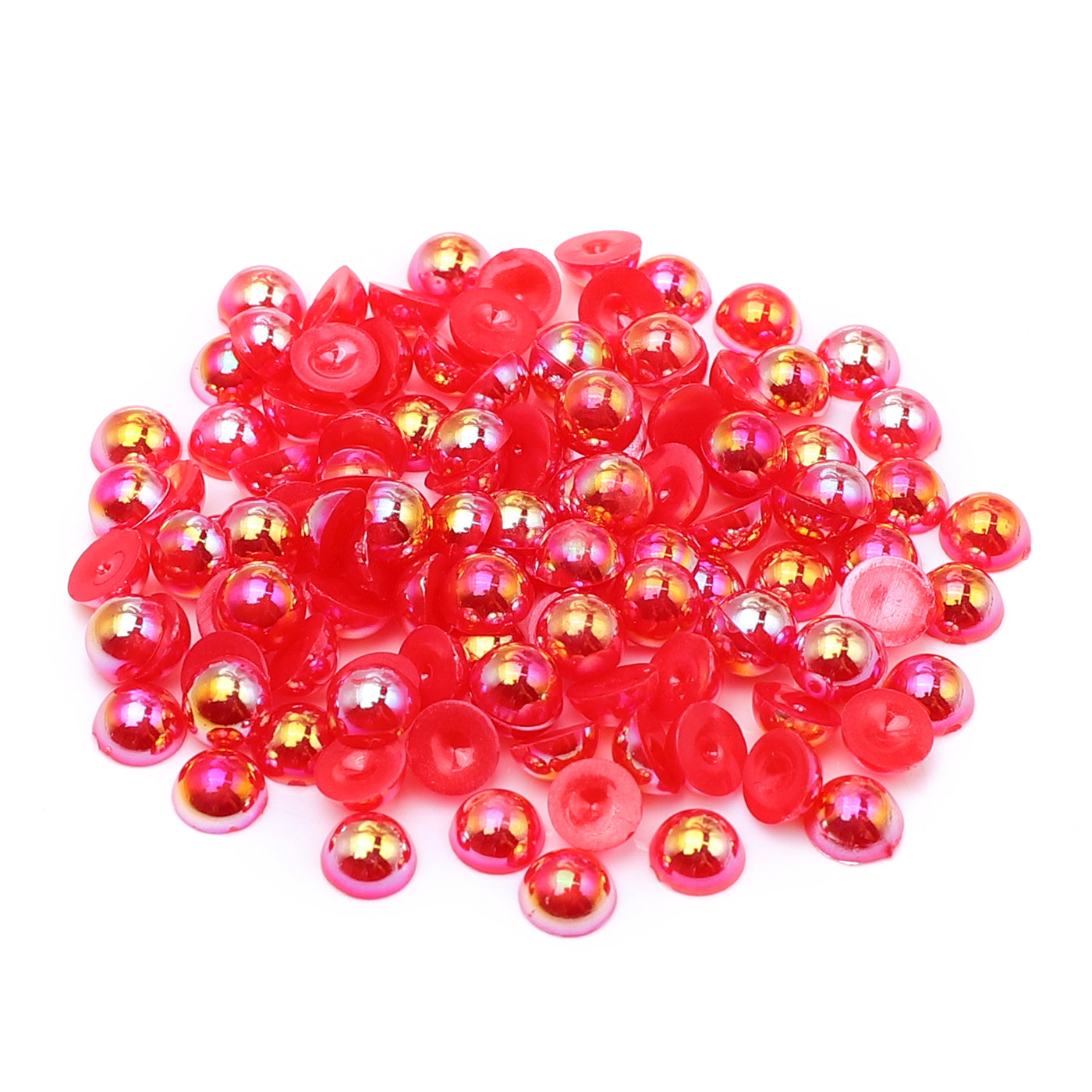 Siam AB Resin Flat Back Pearls Multi Sizes