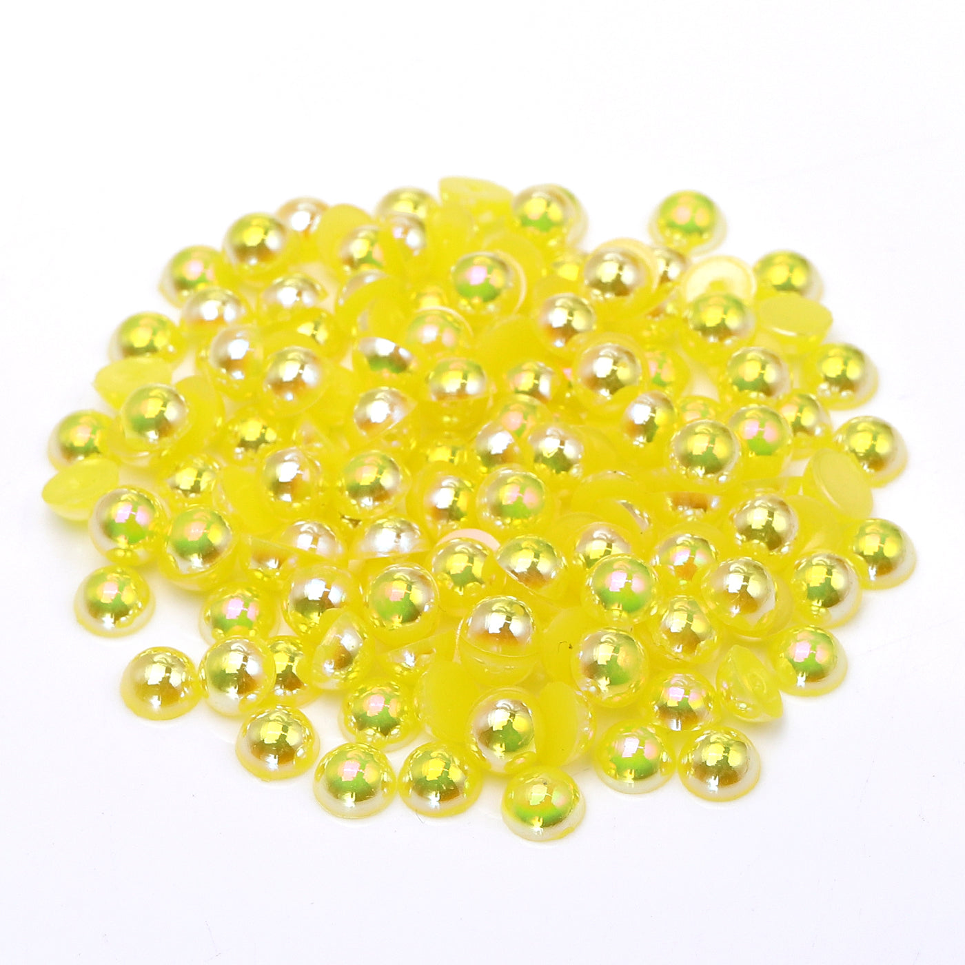 Citrine AB Resin Flat Back Pearls Multi Sizes