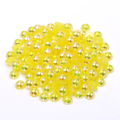 Citrine AB Resin Flat Back Pearls Multi Sizes