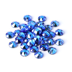 Light Sapphire Shimmer XIRIUS Round Shape High Quality Glass Sew-on Rhinestones