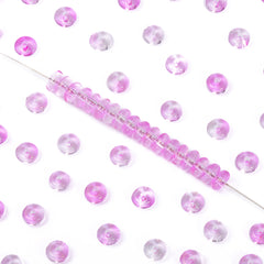 TMTG006 Transparent Candy Series Lucky Buckle Shape Glass Seed Beads