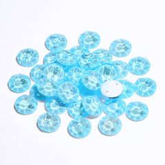Electric Neon Aquamarine XIRIUS Round Shape High Quality Glass Sew-on Rhinestones