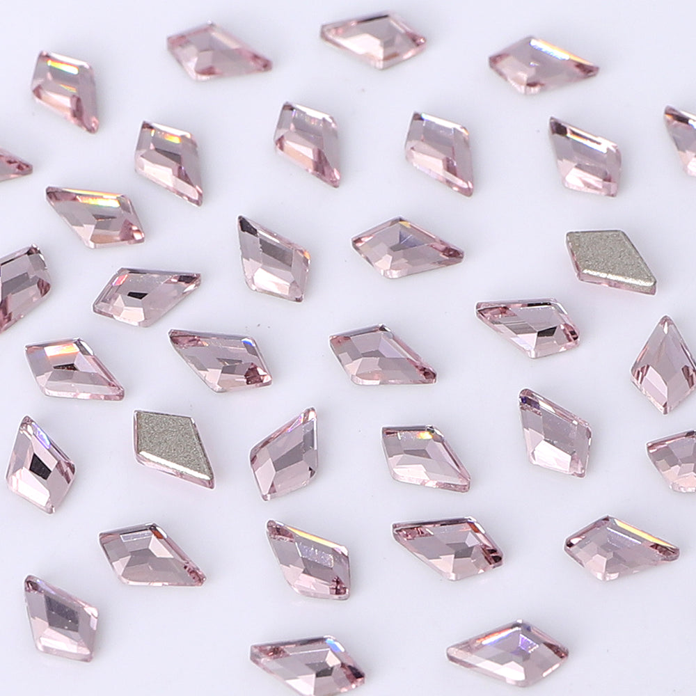 Arrow Shape Multi Colors Small Size Glass Beveled Flat Back Fancy Rhinestones For Nail Art