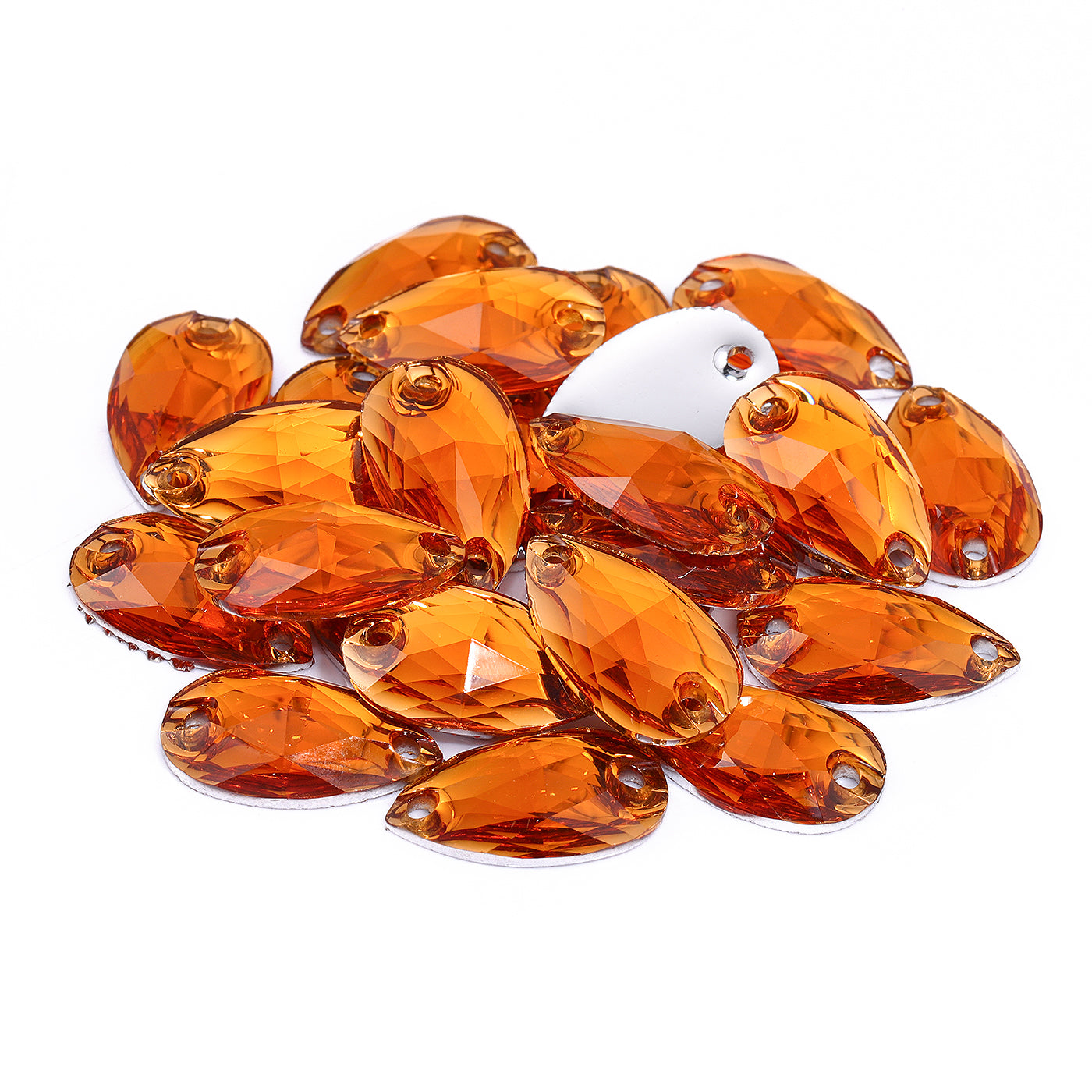 Drop Orange Resin Sew-on Rhinestones For Dance Costume