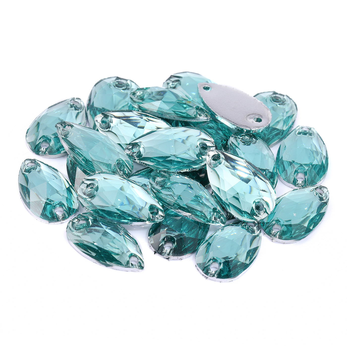 Drop Aquamarine Resin Sew-on Rhinestones For Dance Costume