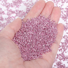 Metallic Pink Luster Color Hight Quality Glass Cylinder Seed Beads 1.6 MM Size JS3013