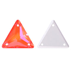 Electric Neon Hyacinth Triangle Shape High Quality Glass Sew-on Rhinestones