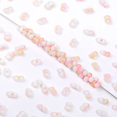 RNB012 Rainbow Effect Peanut Beads Shape Glass Seed Beads