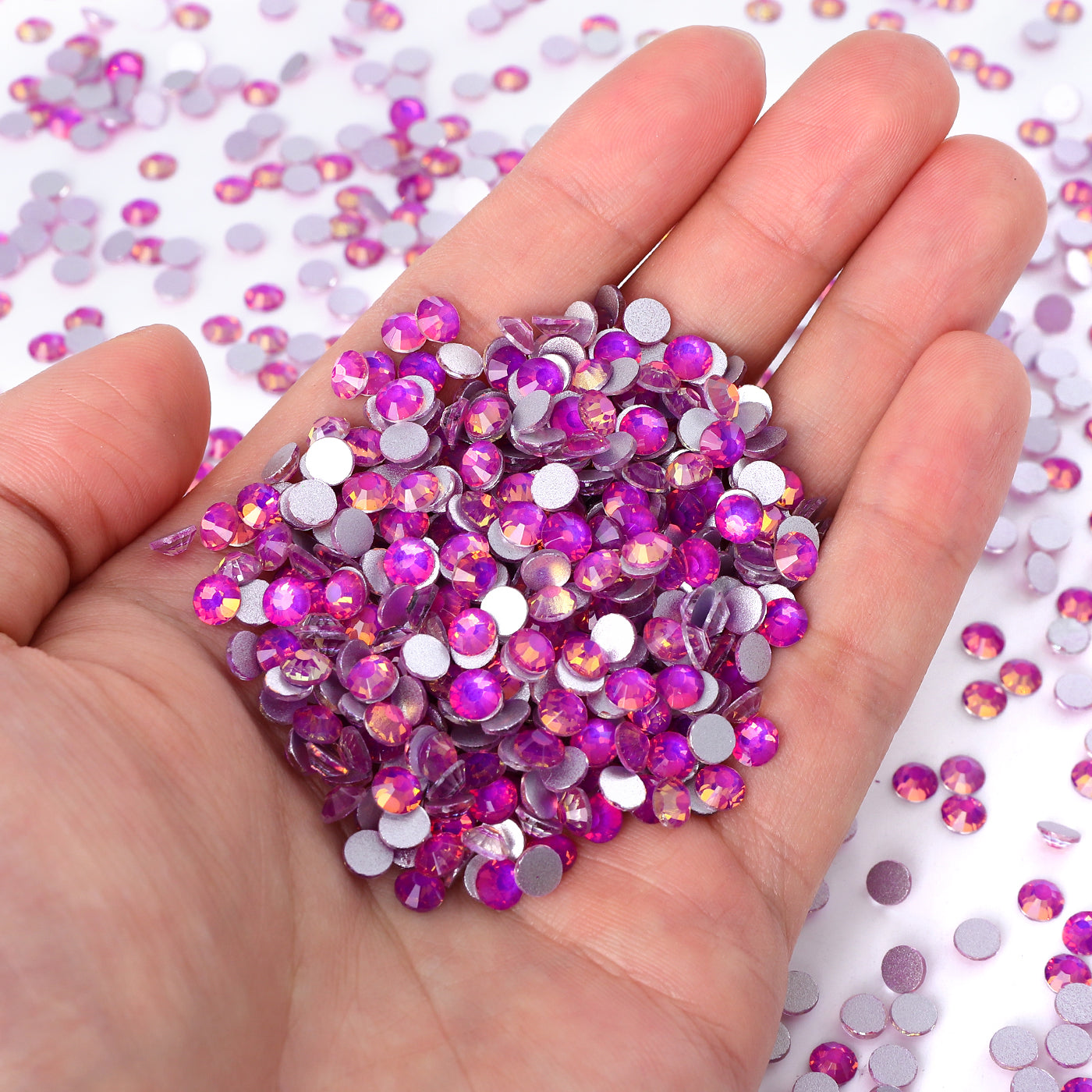 Flashing Purple Glass FlatBack Rhinestones Silver Back WholesaleRhinestone