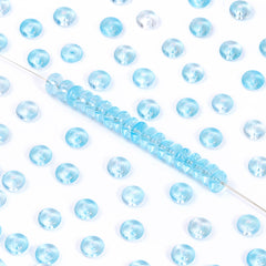 TMTG001 Transparent Candy Series Lucky Buckle Shape Glass Seed Beads