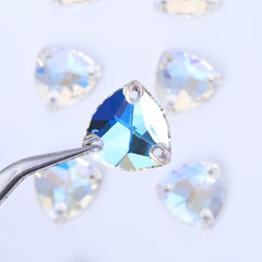 Moonlight Trilliant Shape High Quality Glass Sew-on Rhinestones