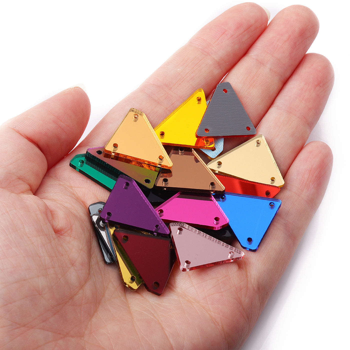 Irregular Triangle Shape Multi Colors Acrylic Sew-on Mirror For Dance Costume WholesaleRhinestone