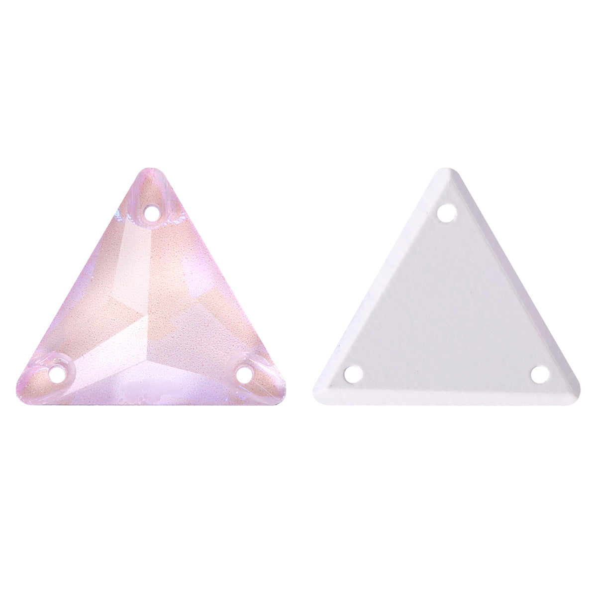 Electric Neon Light Rose Triangle Shape High Quality Glass Sew-on Rhinestones