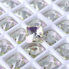 Luminous Green Rivoli Square Shape High Quality Glass Sew-on Rhinestones