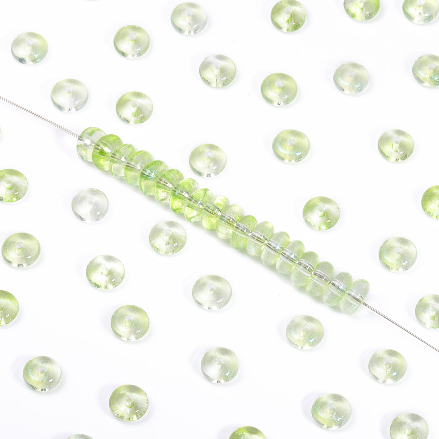 TMTG003 Transparent Candy Series Lucky Buckle Shape Glass Seed Beads