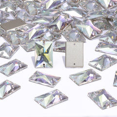 Crystal Transmission Rectangle Shape High Quality Glass Sew-on Rhinestones