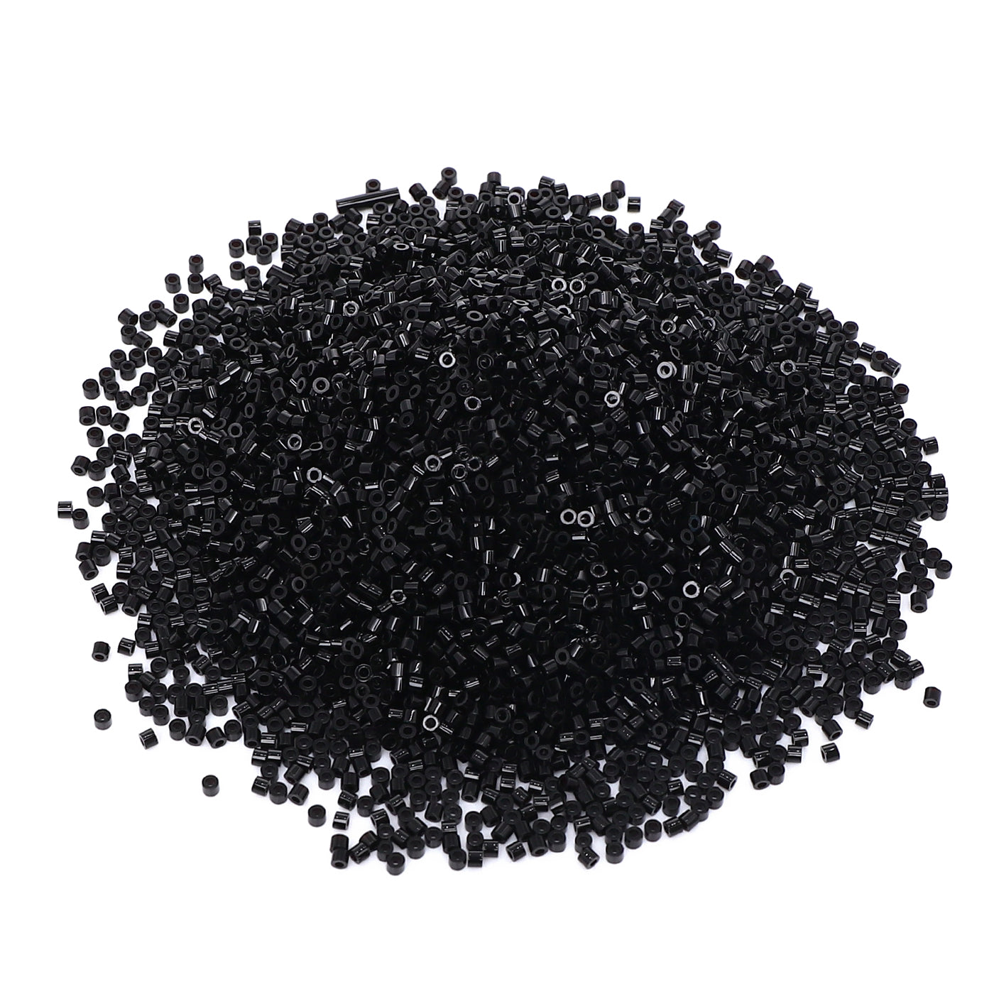 Opaque Black Color Hight Quality Glass Cylinder Seed Beads 1.6 MM Size BS1016