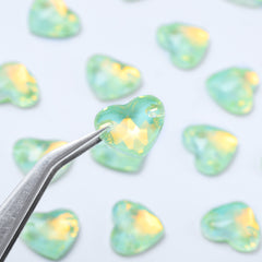 Light Azore AM Heart Shape High Quality Glass Sew-on Rhinestones